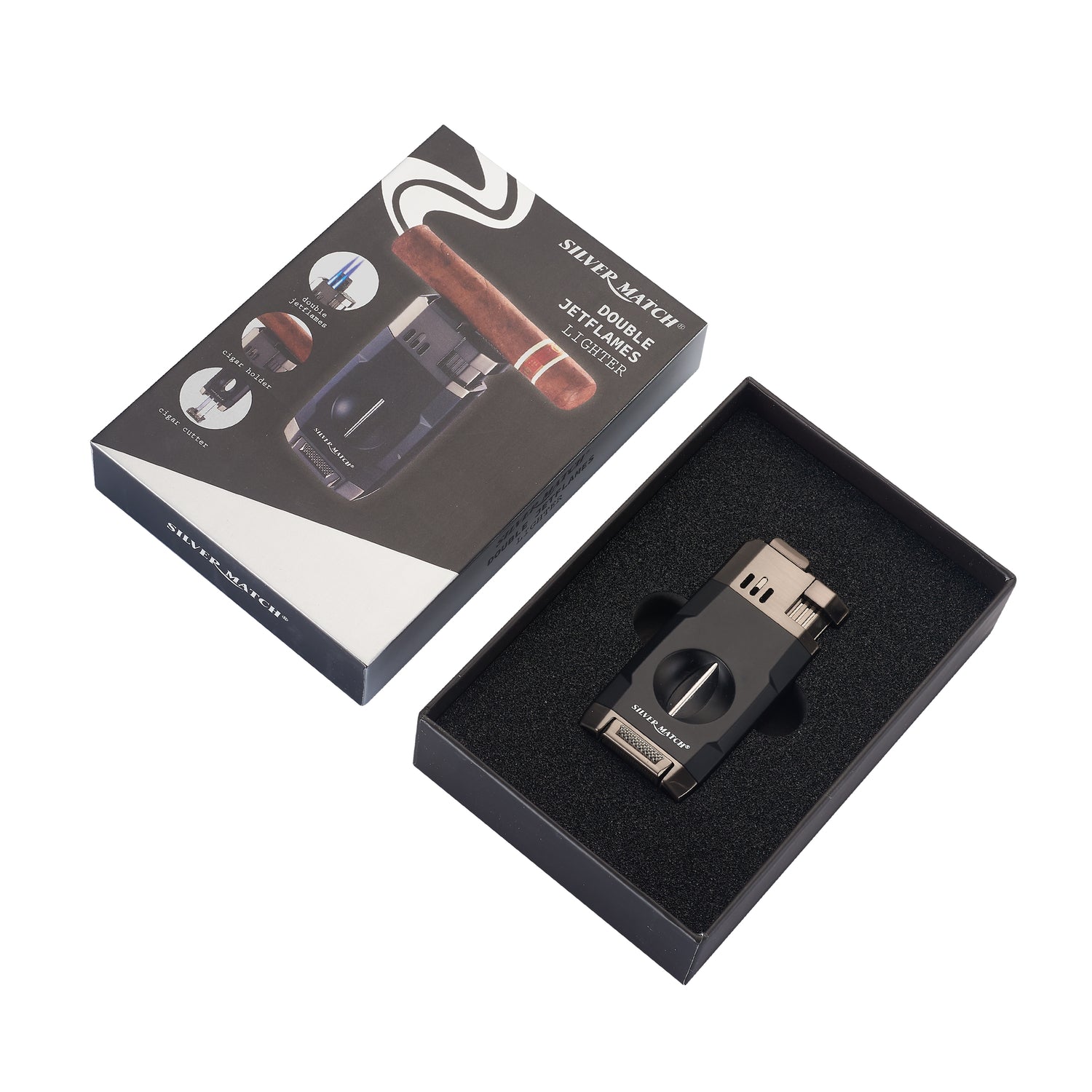 SM BELFAST V CUT 2 JETFLAMES LIGHTER