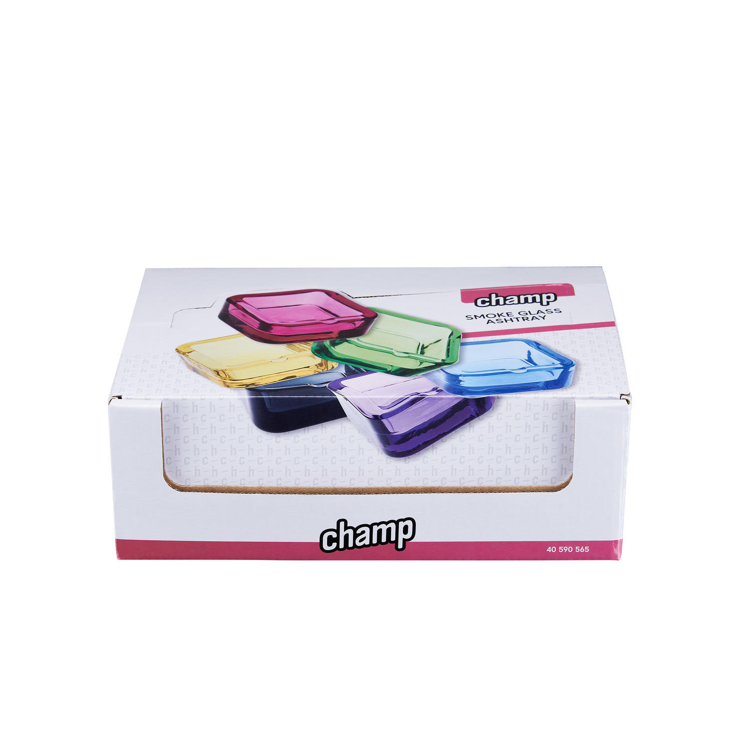 CHAMP SMOKE GLASS ASHTRAY 7.3*7.3cm-DL12