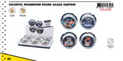 CH MUSHROOM ROUND GLASS ASHTRAY DL-6