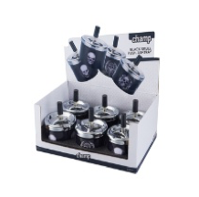 CH PUSH ASHTRAY BLK SKULL DL-6