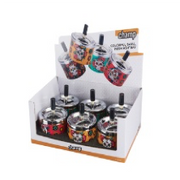 CH PUSH ASHTRAY COLORFUL SKULL DL-6