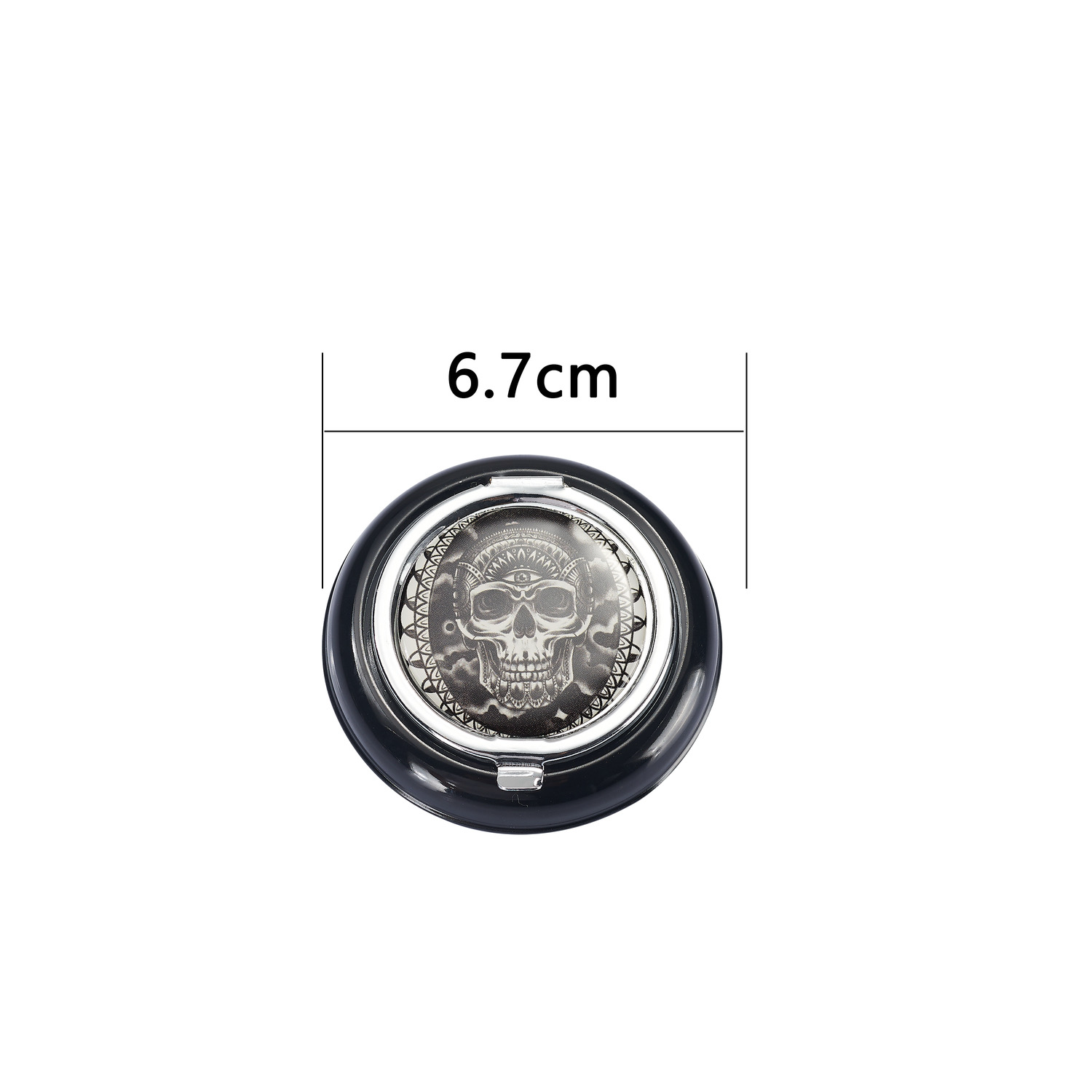 CH BLACK POCKET ASHTRAY SKULL DL-12