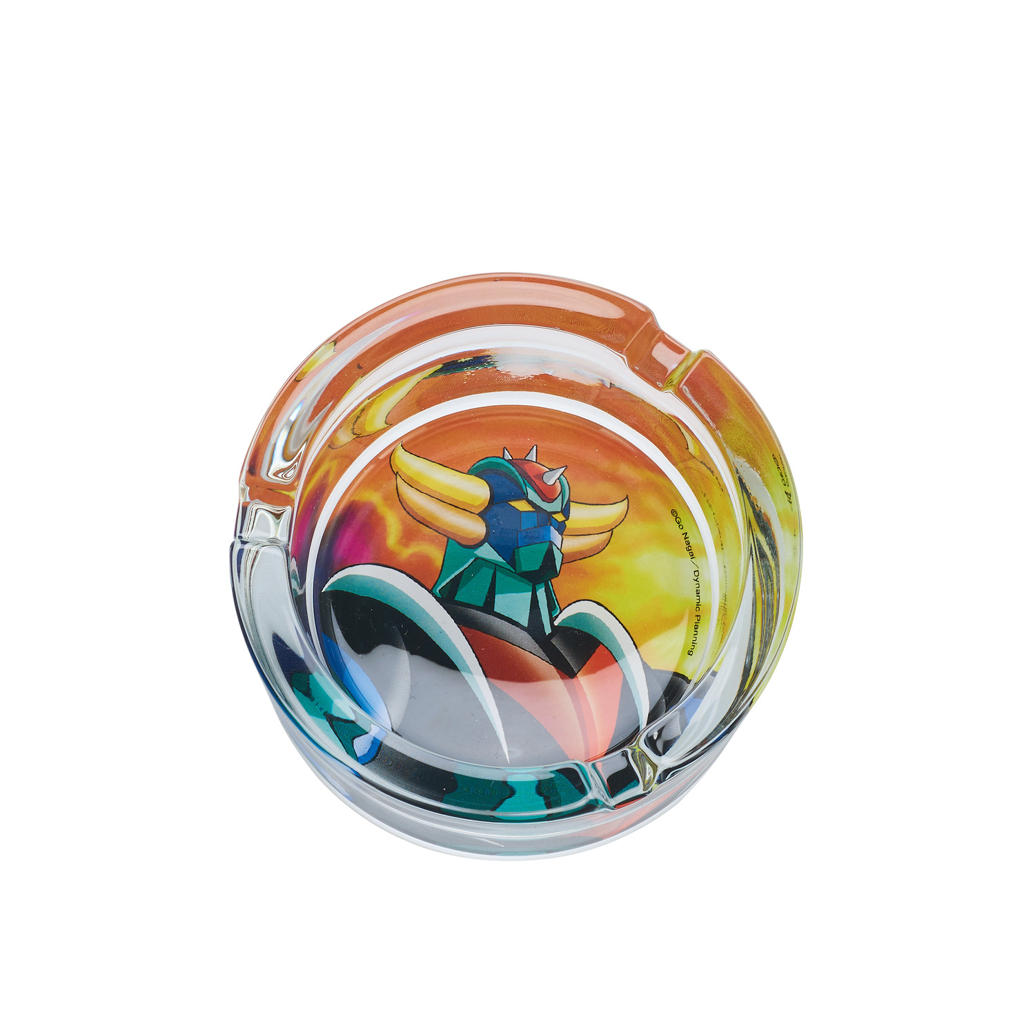 CH GOLDORAK ROUND GLASS ASHTRAY