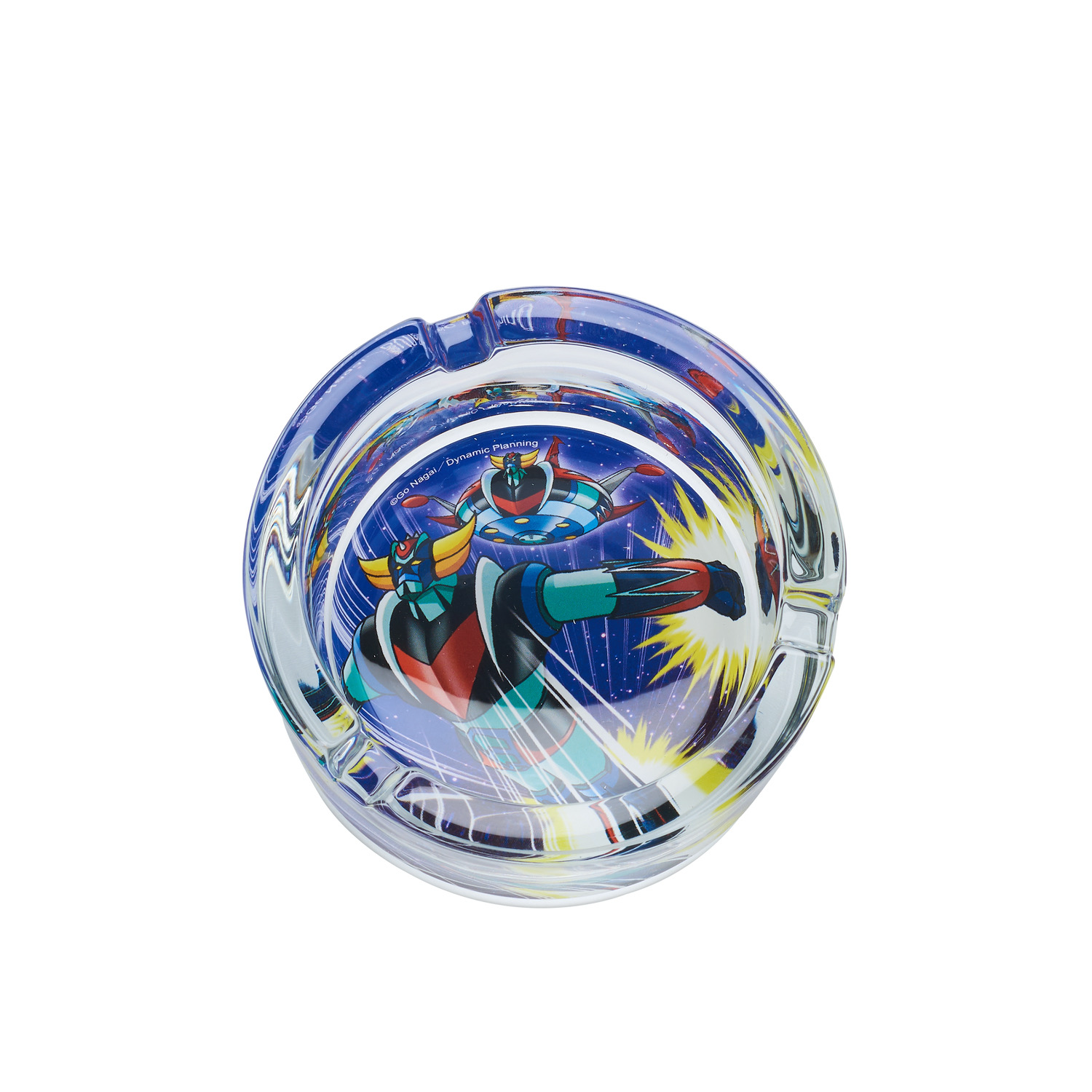 CH GOLDORAK ROUND GLASS ASHTRAY