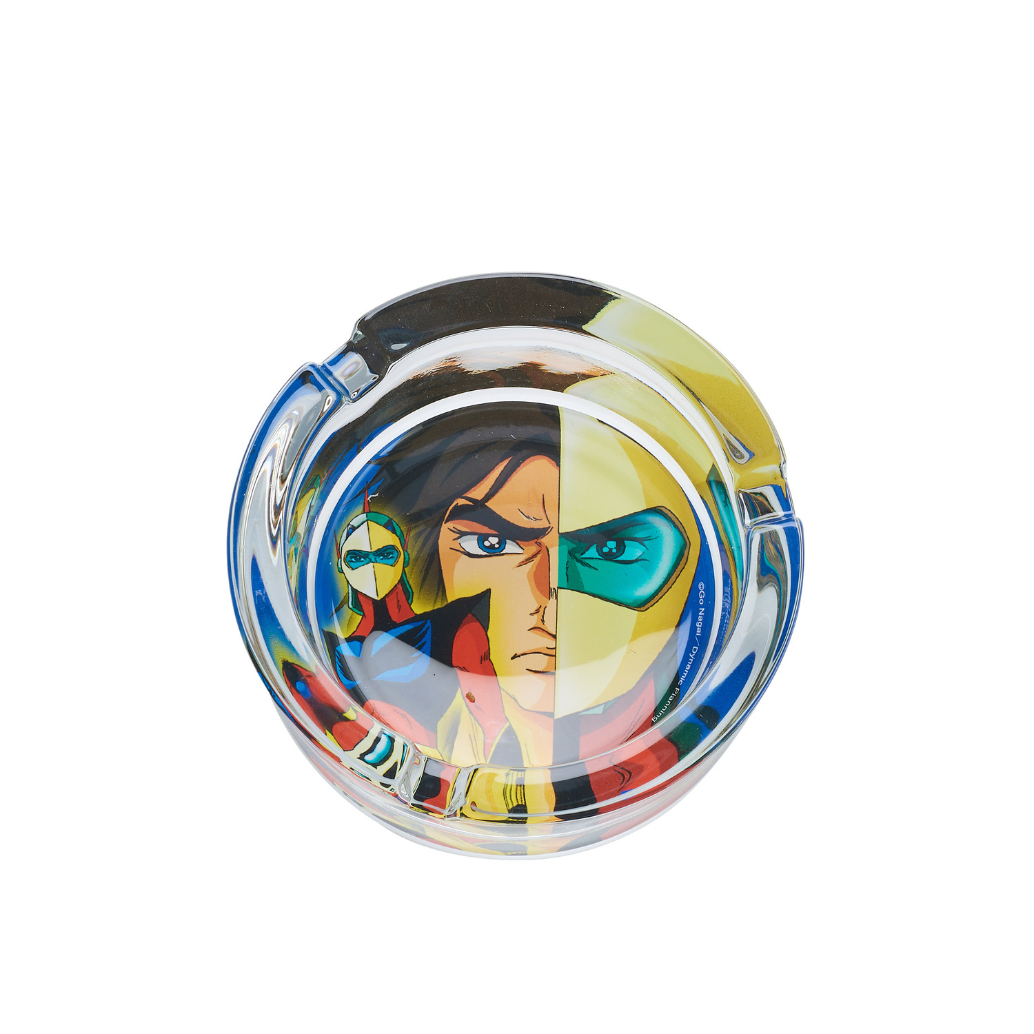 CH GOLDORAK ROUND GLASS ASHTRAY