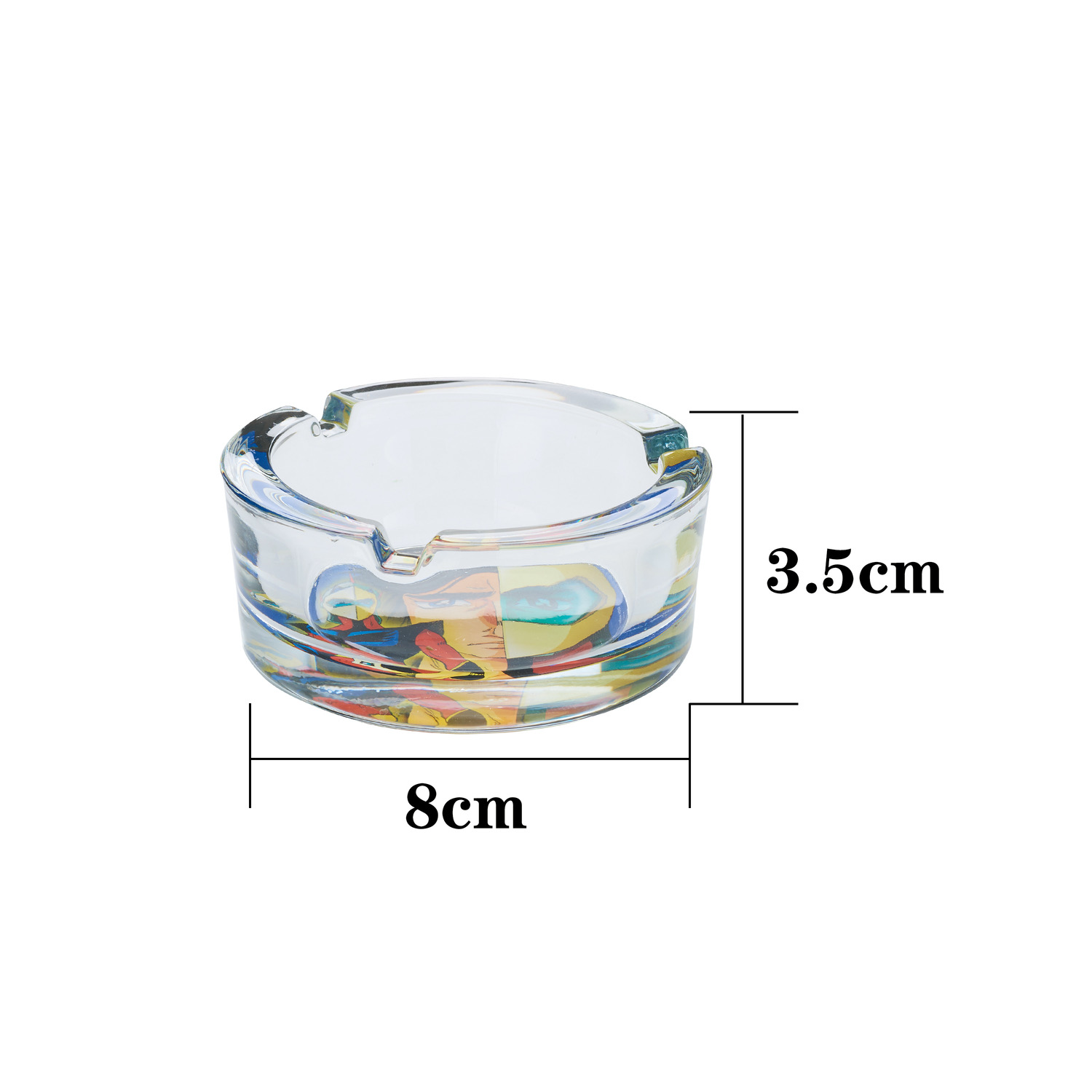 CH GOLDORAK ROUND GLASS ASHTRAY