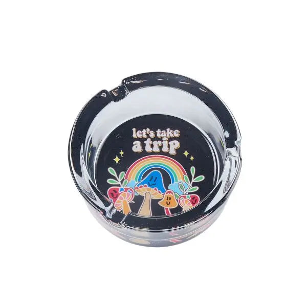 CH MUSHROOM ROUND GLASS ASHTRAY