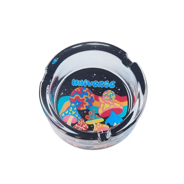 CH MUSHROOM ROUND GLASS ASHTRAY