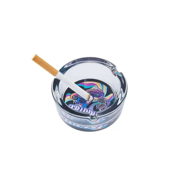 CH MUSHROOM ROUND GLASS ASHTRAY
