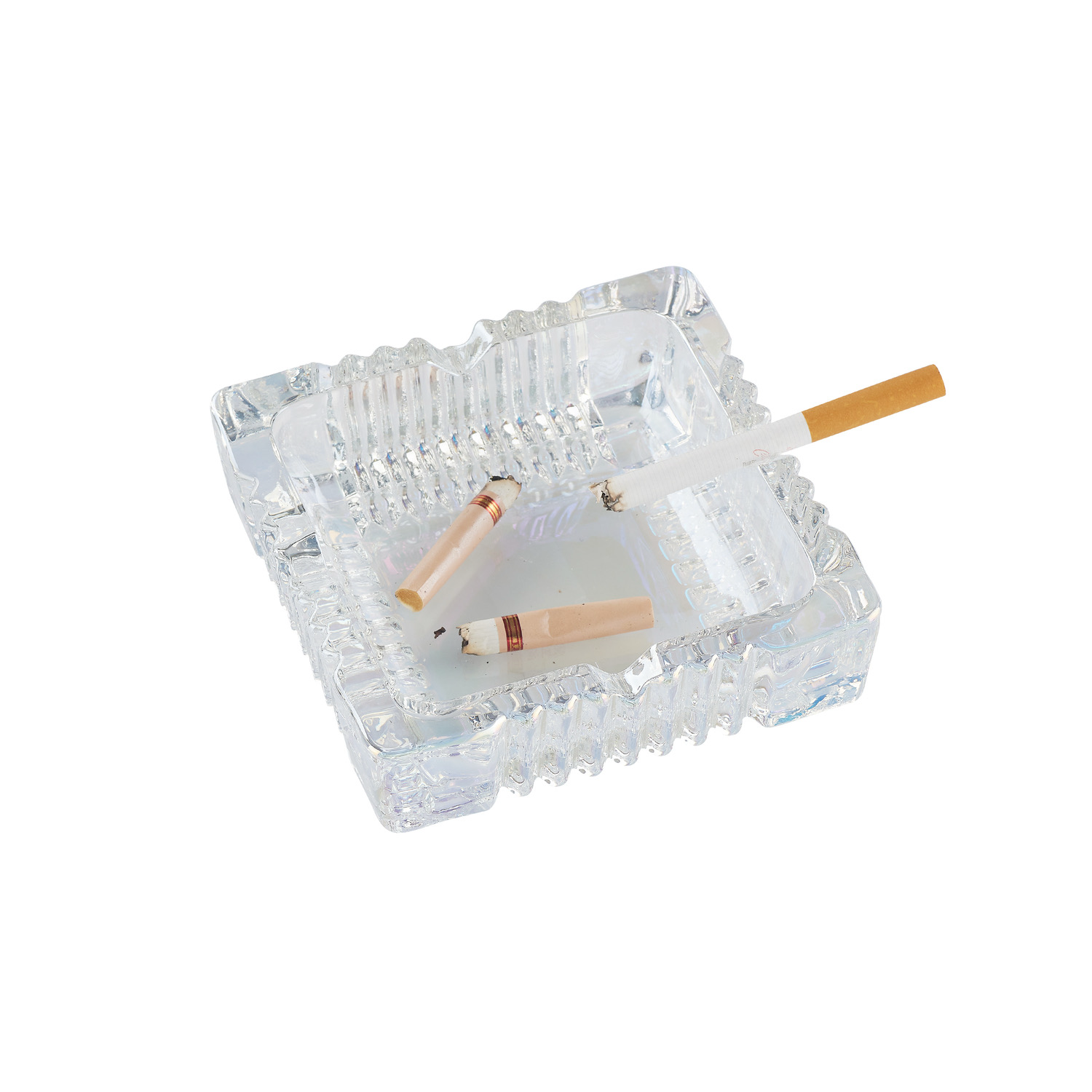 CH RAINBOW GLASS ASHTRAY