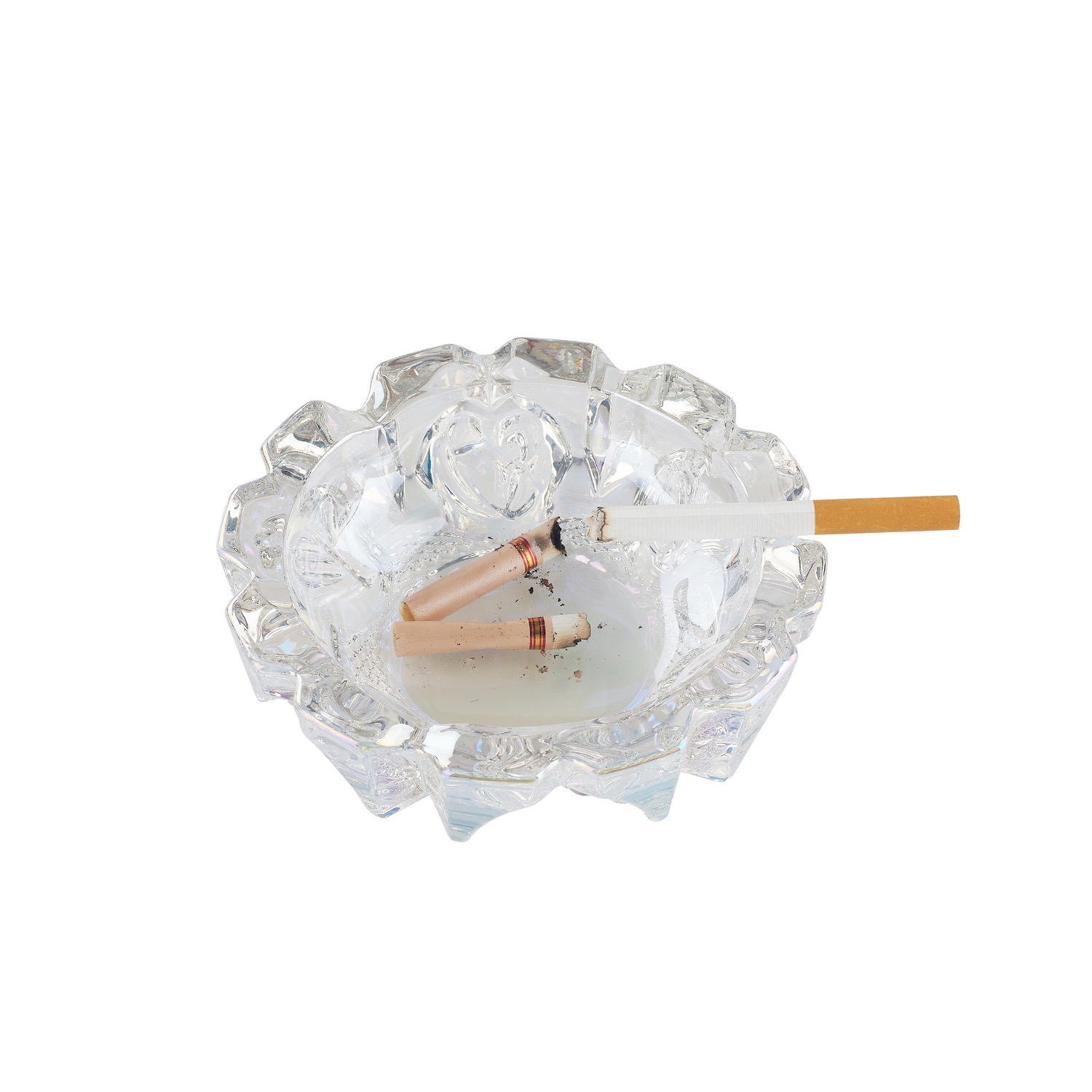 CH RAINBOW ROUND GLASS ASHTRAY