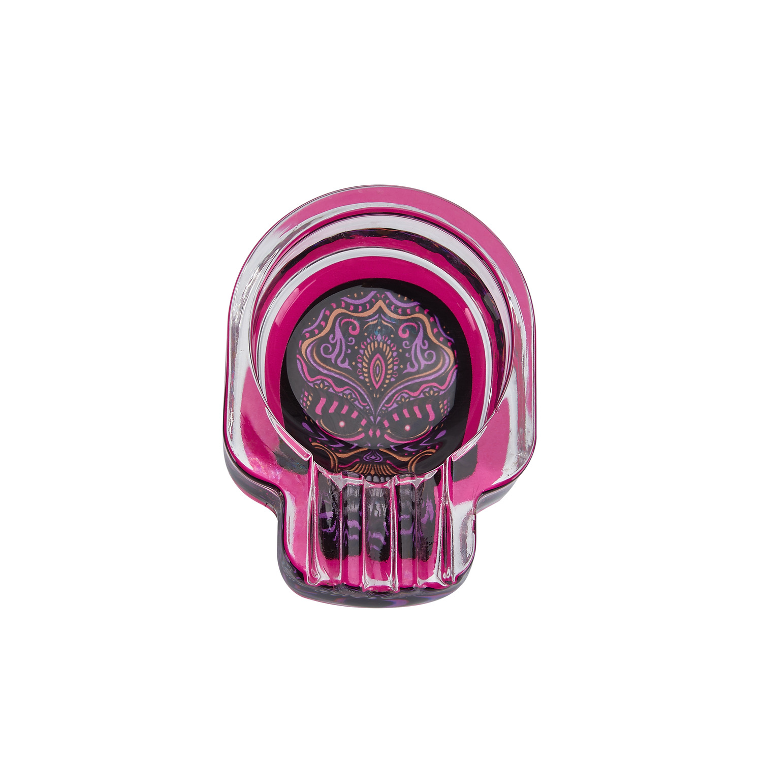 CH SKULL GLASS ASHTRAY DL-6