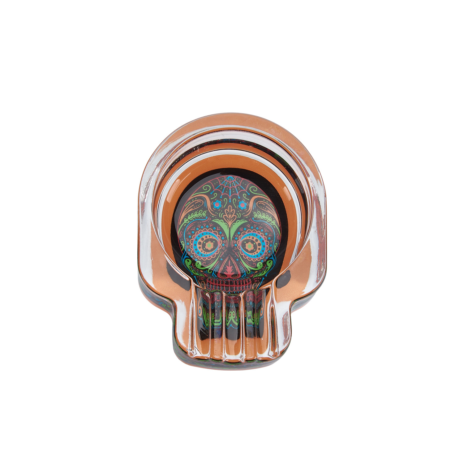 CH SKULL GLASS ASHTRAY DL-6