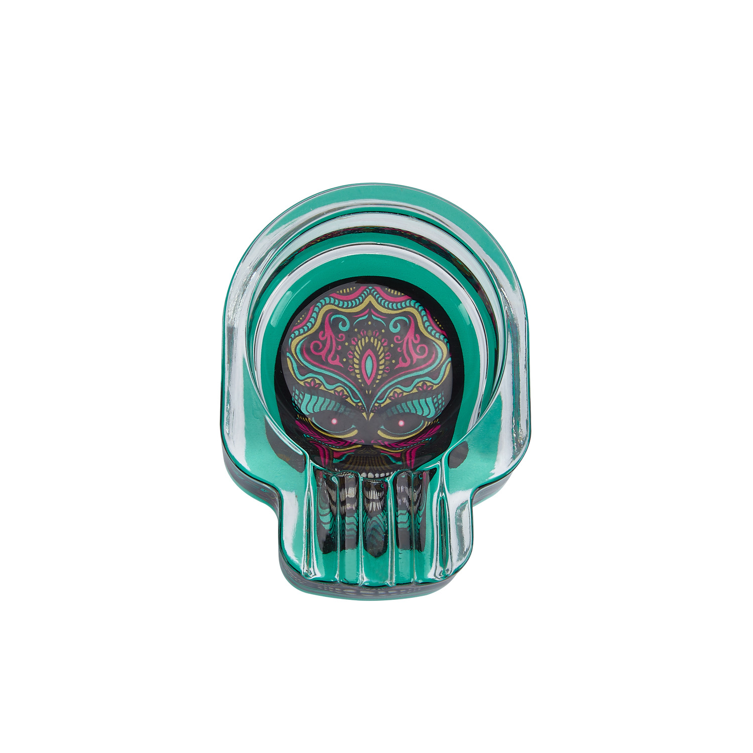 CH SKULL GLASS ASHTRAY DL-6