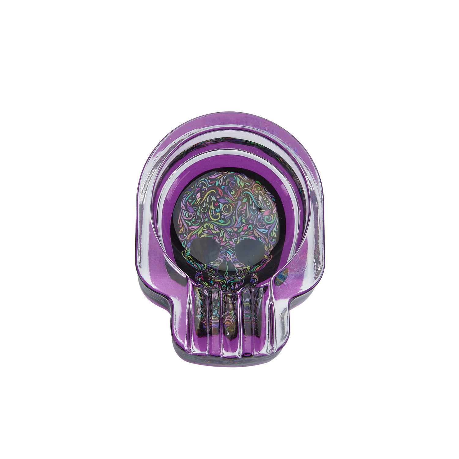 CH SKULL GLASS ASHTRAY DL-6
