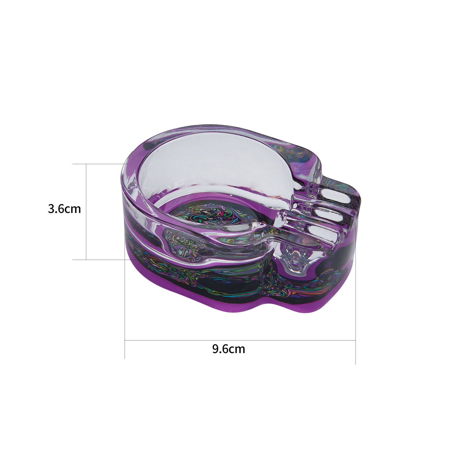 CH SKULL GLASS ASHTRAY DL-6
