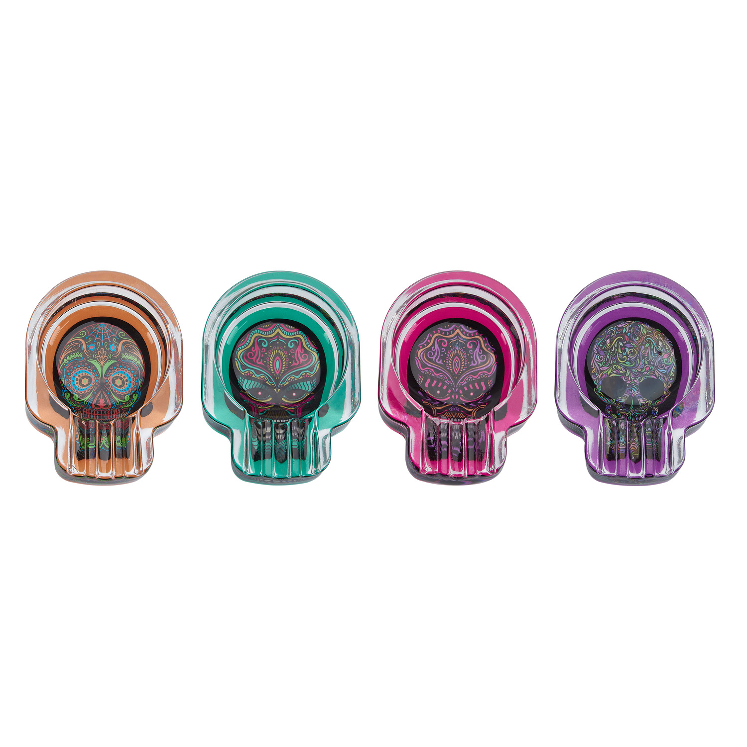 CH SKULL GLASS ASHTRAY DL-6