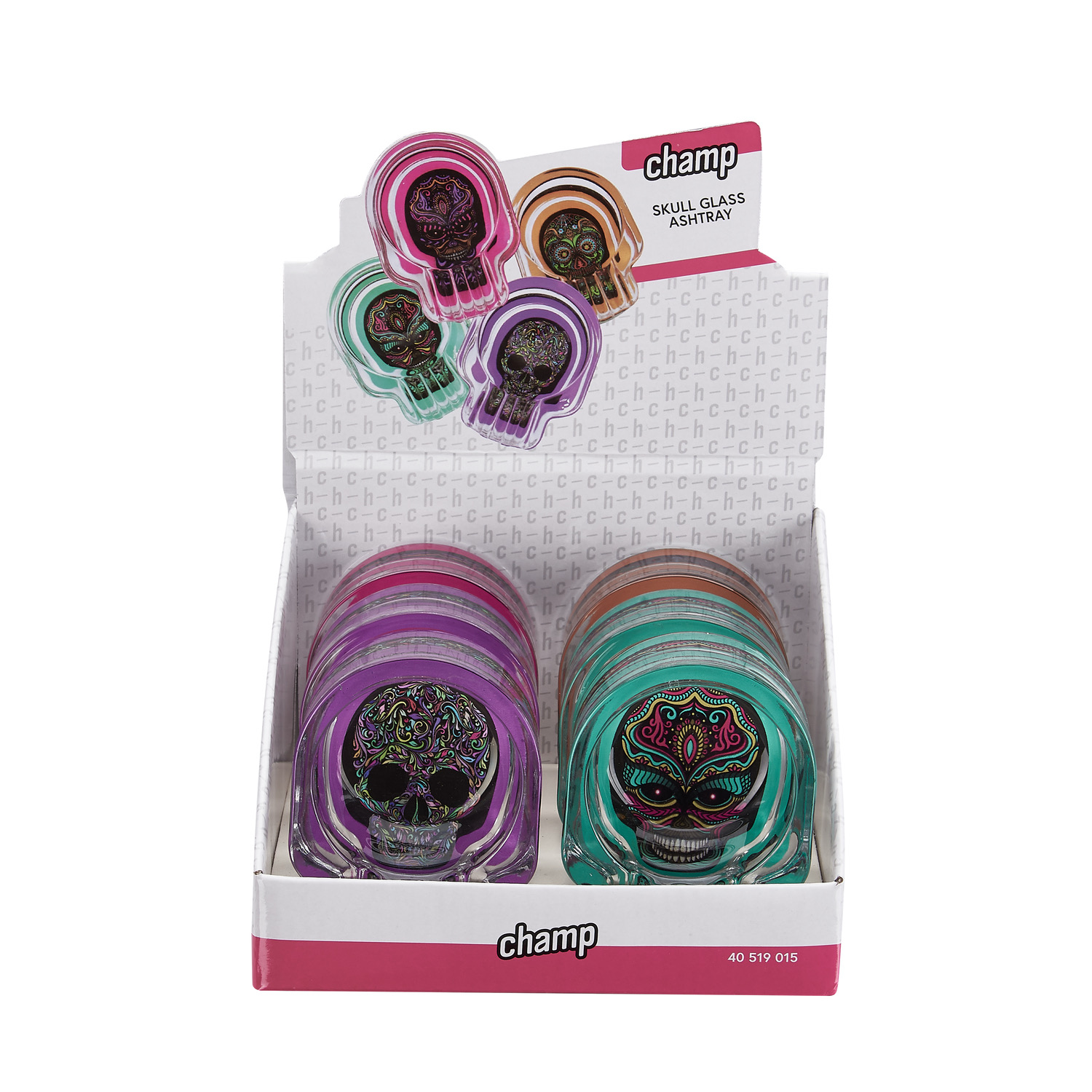 CH SKULL GLASS ASHTRAY DL-6