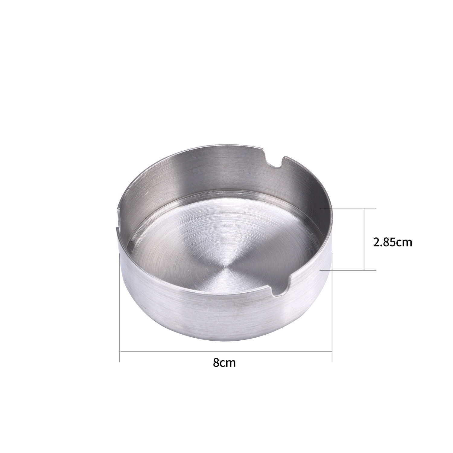 CH STAINLESS STEEL DIAM 8 CM ASHTRAY DL6