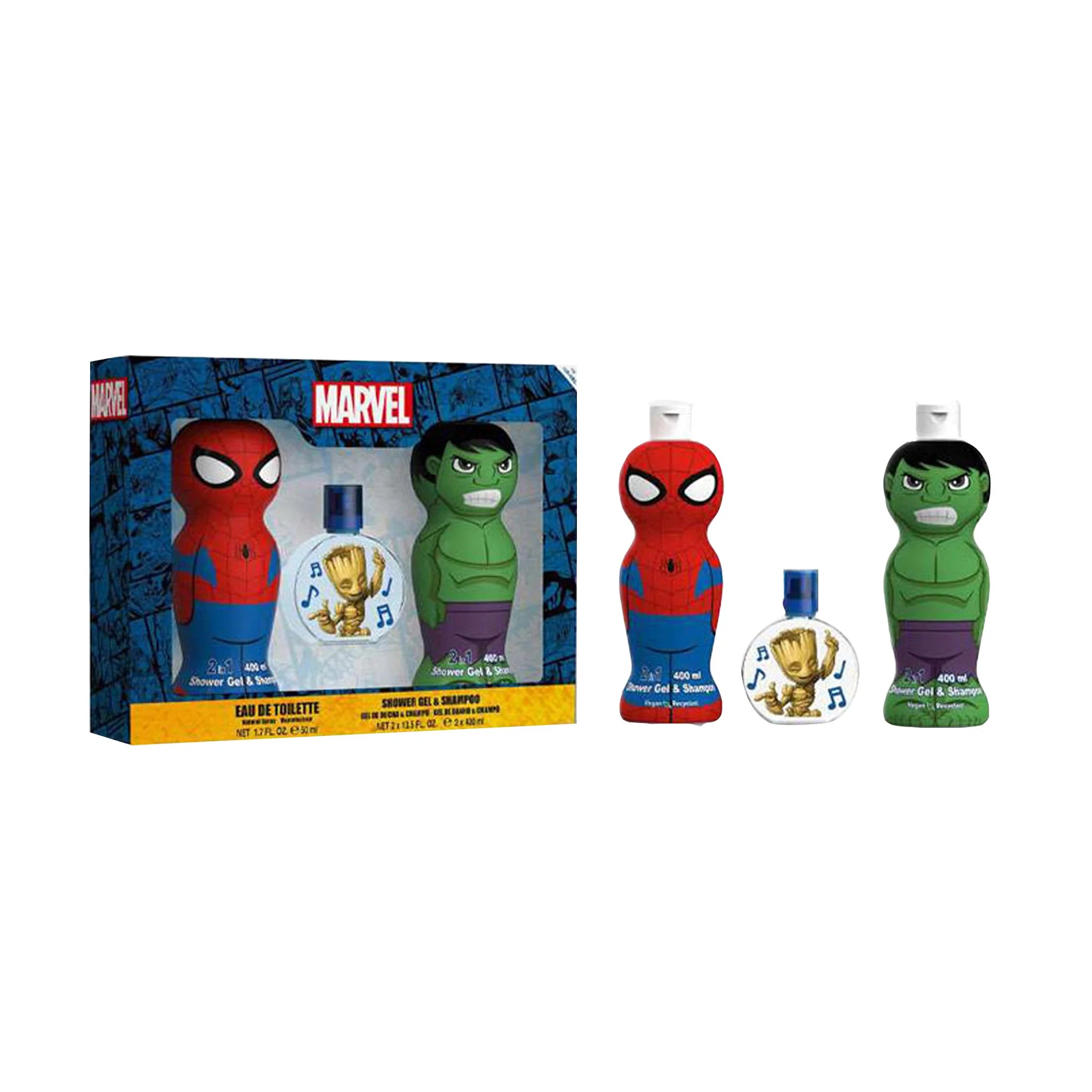 Disney-P009283/spiderman & hulk gift set 2 shower