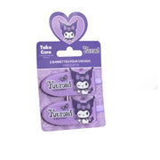 HK KUROMI 2 x HAIR CLIP B/CARD ASS-12