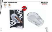 SM CIGAR GLASS ASHTRAY WHITE GB DL-1