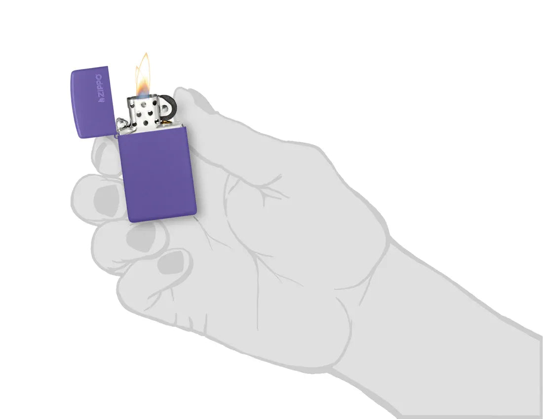 Slim® Purple Matte Zippo Logo