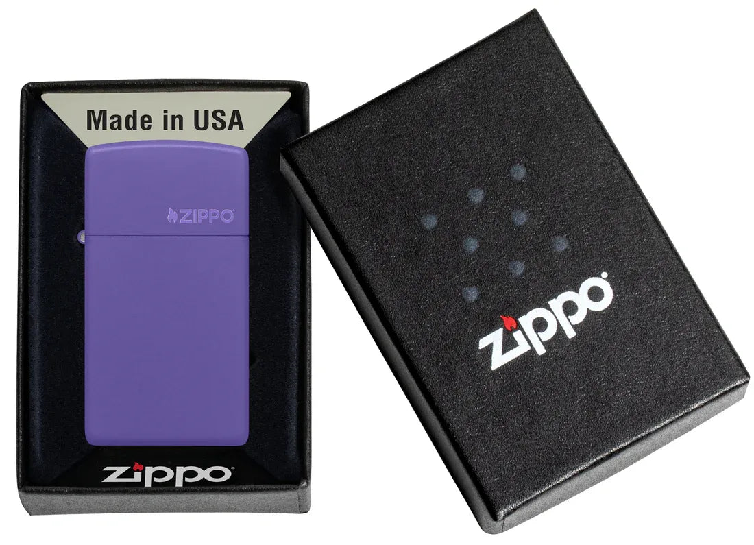 Slim® Purple Matte Zippo Logo