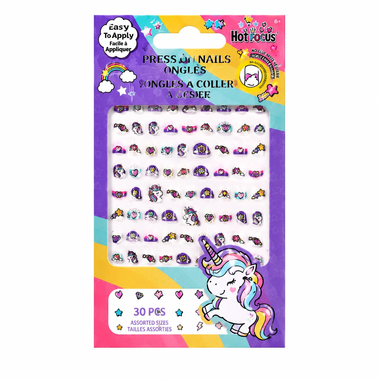 UNI 72 NAIL STICKERS/24 STRASS/ CARD X24