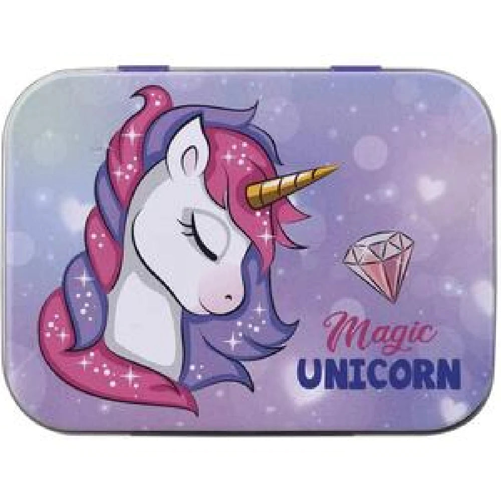 UNICORN GLITTER BAND AIDS METAL BOX DL12