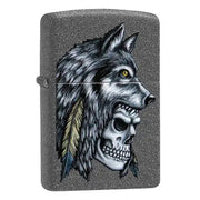 WOLF SKULL FDEATHER DESIGN