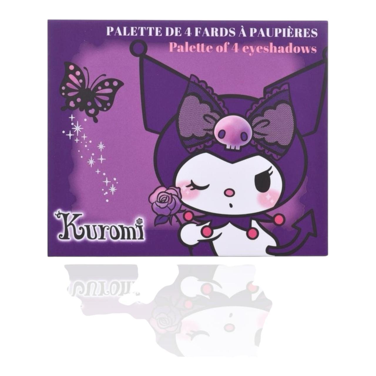 Kuromi Eyeshadow Pal 4colors +Brush Mirror