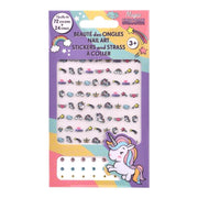Unicorn 72 Nail Stickers/24 Strass/card x24