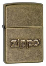 ZIPPO STAMP ANTIQUED BRASS
